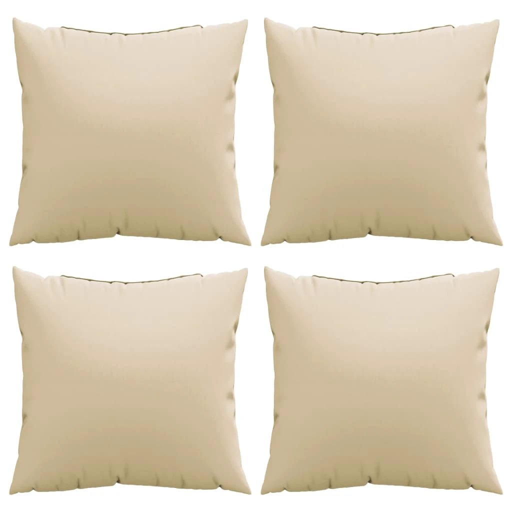 vidaXL VidaXL Sofa Cushions 40x40 cm Beige Polyester Outdoor 4 Pcs - Sofa