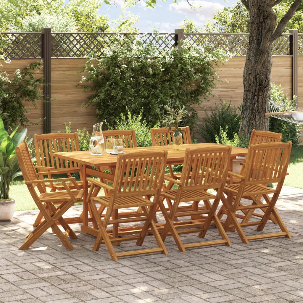 vidaXL 7 Piece Garden Dining Set 180x90x75 cm Solid Wood Acacia by vidaXL