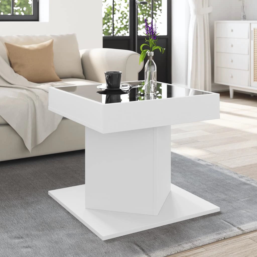 vidaXL vidaXL Coffee Table 50x50x45 cm With LED Infinity Mirror For Modern Living Rooms - Coffee Table