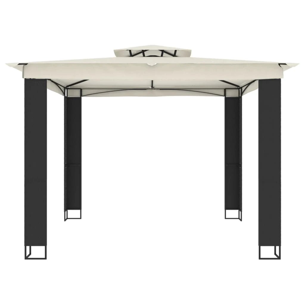 vidaXL Gazebo with Double Roof Cream 2.94x2.94 m Steel by vidaXL
