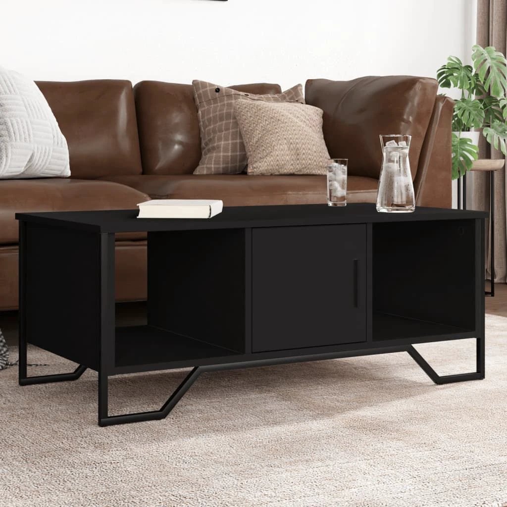 vidaXL VidaXL Black Engineered Wood Coffee Table 100x51x40 Cm - Coffee Table