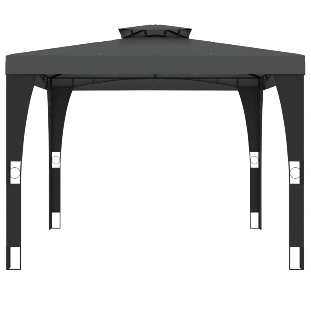 vidaXL vidaXL Gazebo with Double Roof Cream 2.98x2.98 m Steel - Gazebos