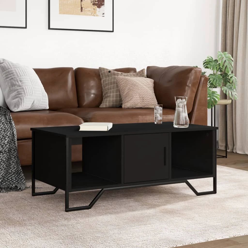 vidaXL VidaXL Black Engineered Wood Coffee Table 100x51x40 Cm - Coffee Table
