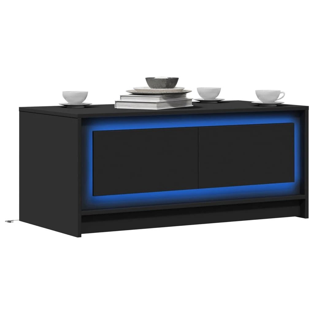 VidaXL Coffee Table 120 x 60 x 40 Cm With LED Lights For Modern Living Rooms Home Decor by vidaXL