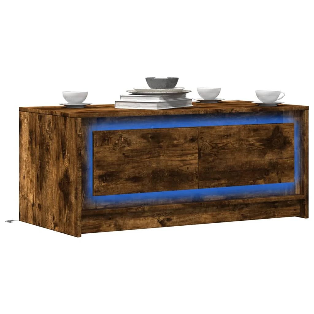 VidaXL Coffee Table 120 x 60 x 40 Cm With LED Lights For Modern Living Rooms Home Decor by vidaXL