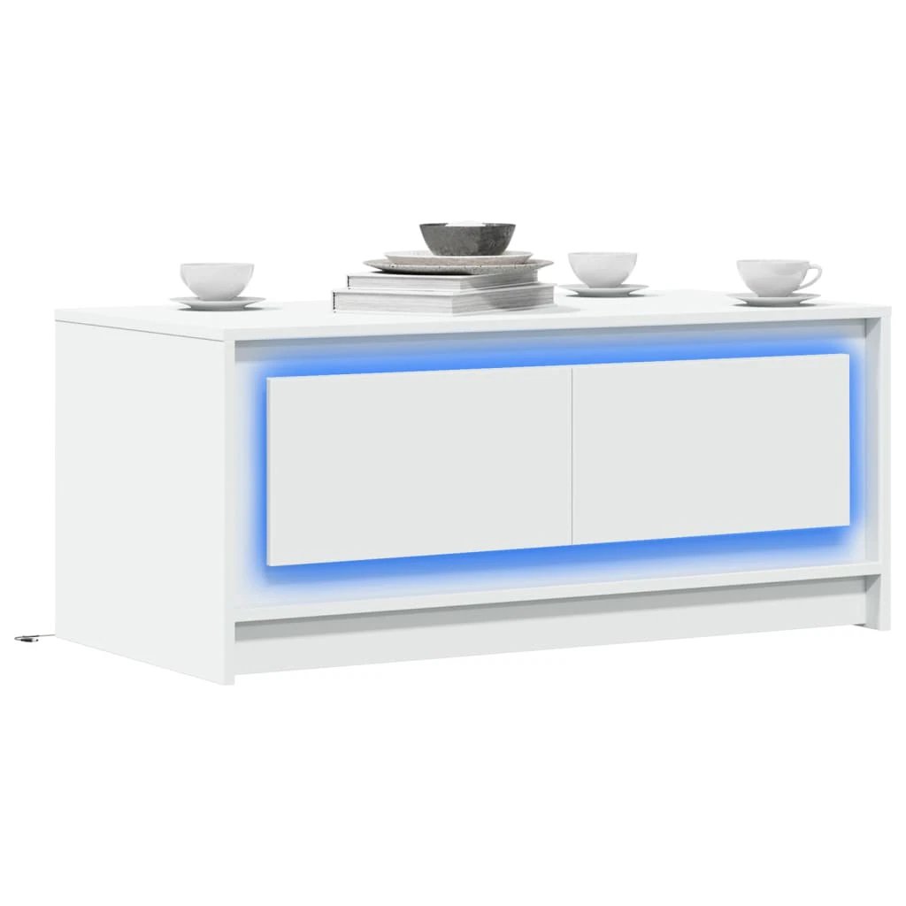 VidaXL Coffee Table 120 x 60 x 40 Cm With LED Lights For Modern Living Rooms Home Decor by vidaXL