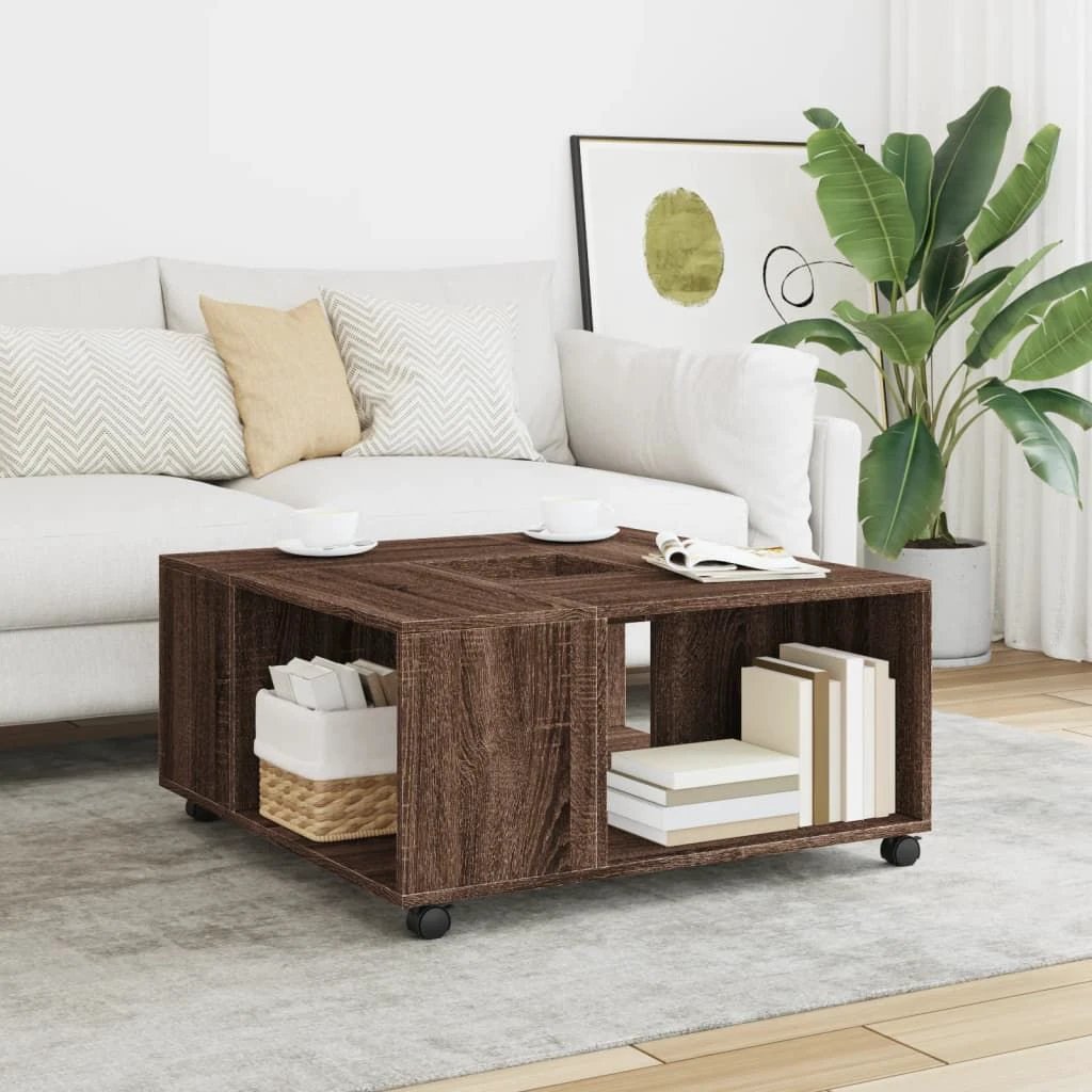 VidaXL Coffee Table 80x80x40 cm Engineered Wood Living Room by vidaXL