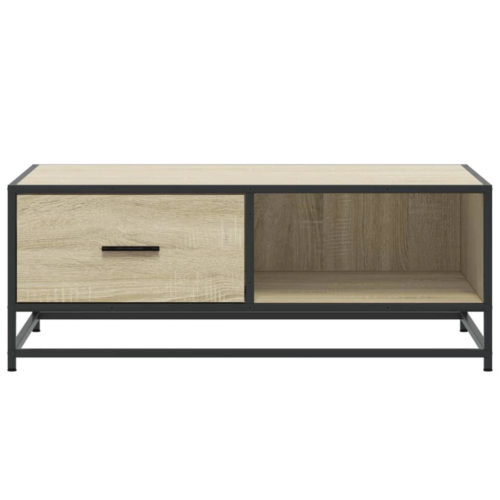 VidaXL Coffee Table Sonoma Oak 90x57x35 Industrial Home Use by vidaXL