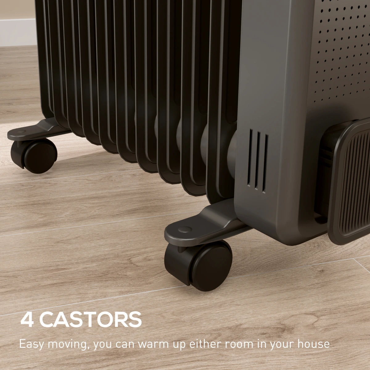 HOMCOM Oil Filled Radiator 9 Fin 3 Heat For Home by HOMCOM
