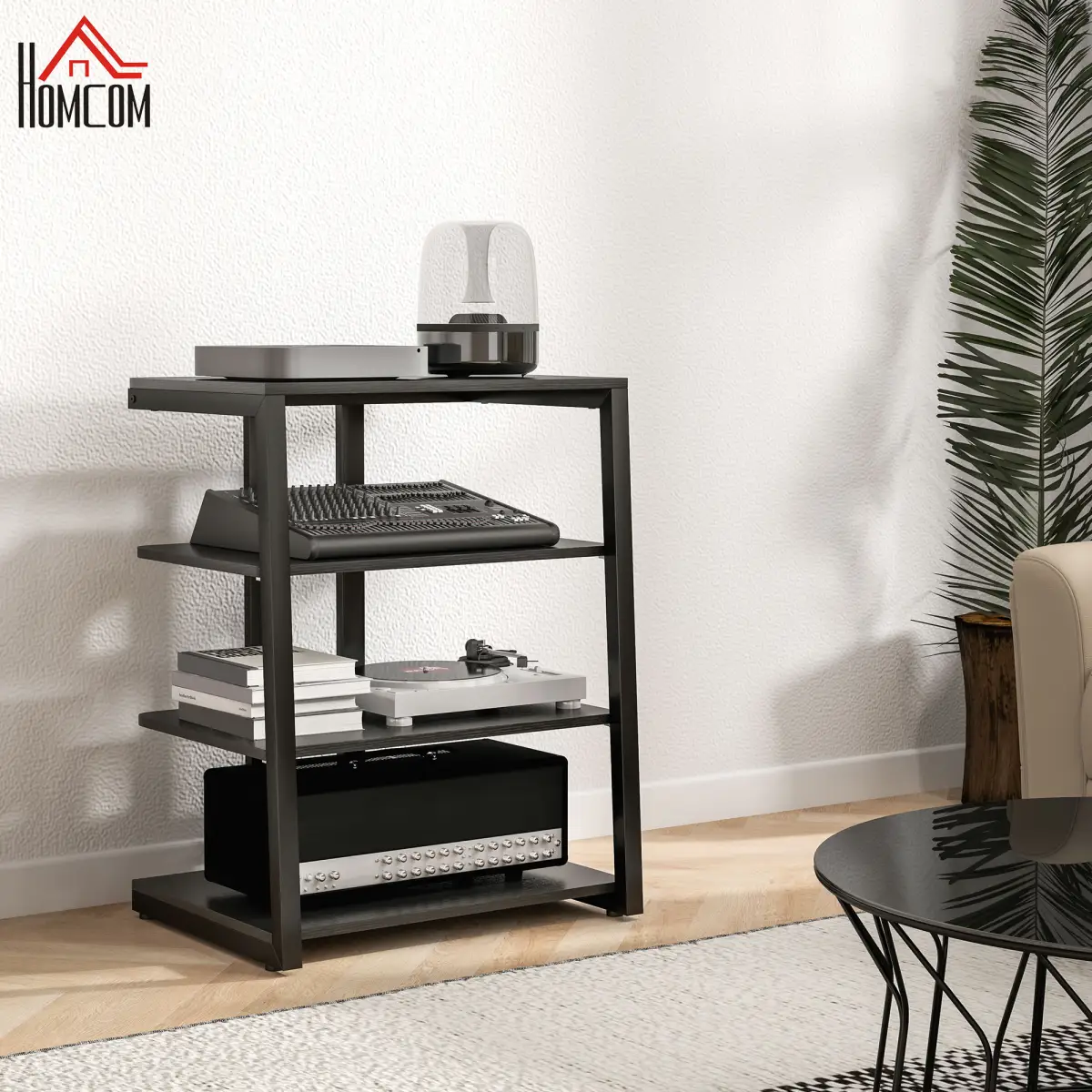 HOMCOM PawHut 4PCs Wall Mounted Cat Tree Cat Wall Shelves W/ Scratching Post - Cat Tree