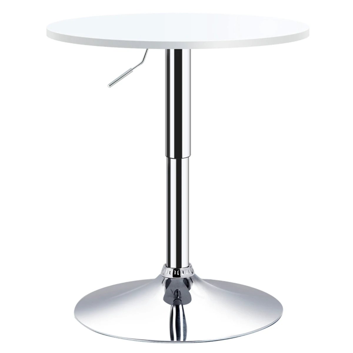 N/A Premium Bar Table 60cm Diameter Swivel Round Top Chrome Pedestal Base For High Bar Stools Kitchen Home Bar - Coffee Table