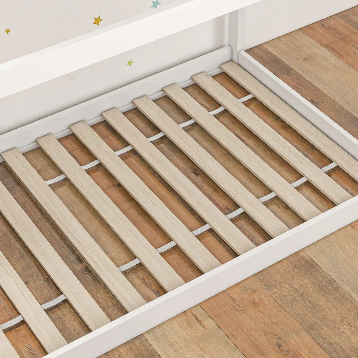 HOMCOM HOMCOM Wooden Single Bed Frame with Tree House Style - Bed Frames
