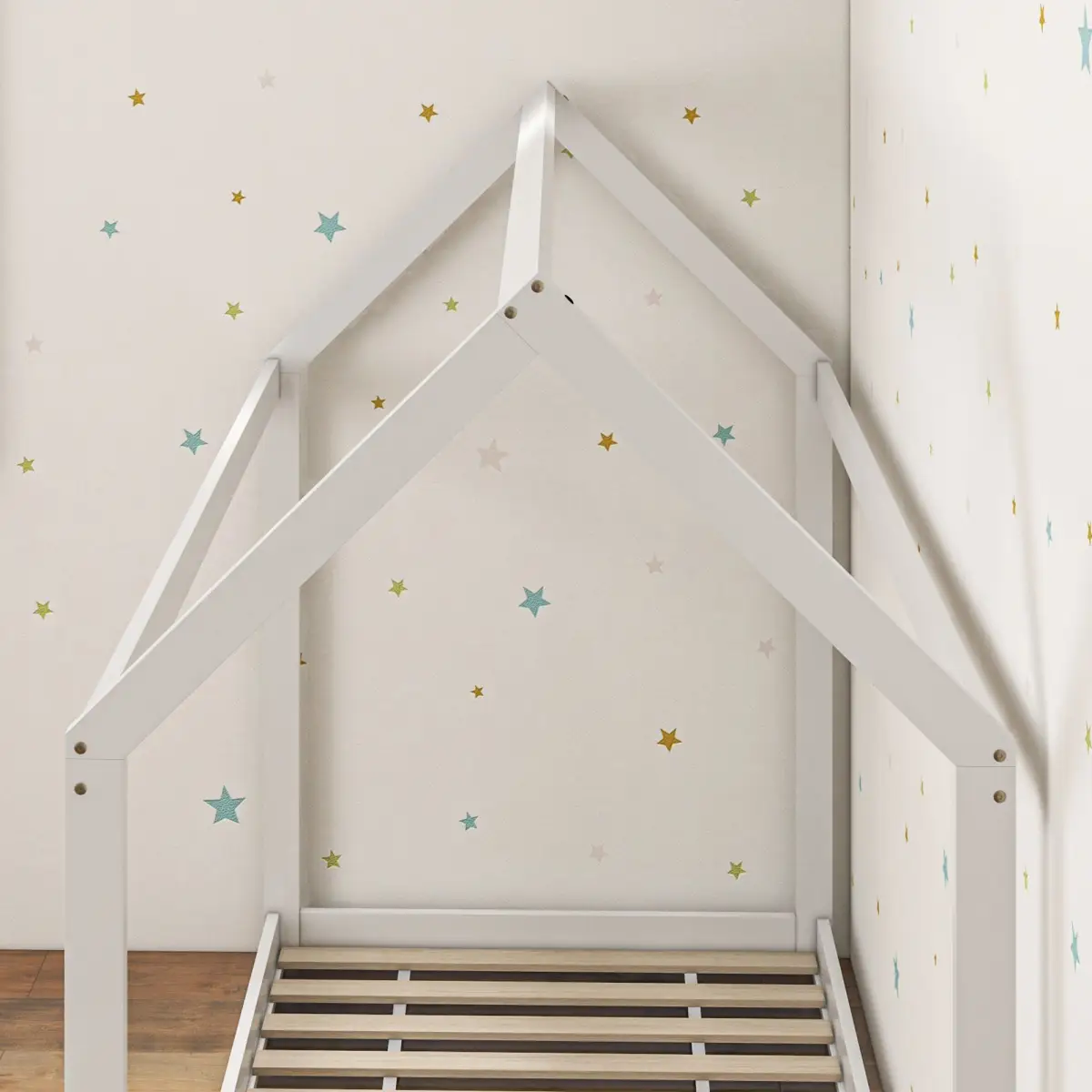 HOMCOM HOMCOM Wooden Single Bed Frame with Tree House Style - Bed Frames
