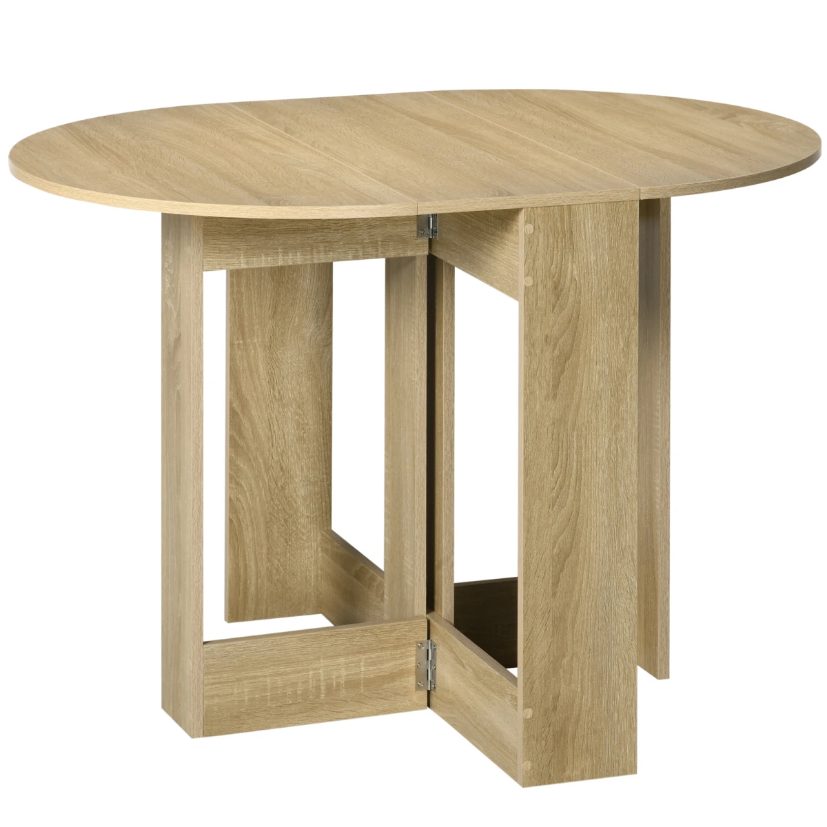 HOMCOM HOMCOM Oak Folding Dining Table Drop Leaves for Kitchens - Dining Table