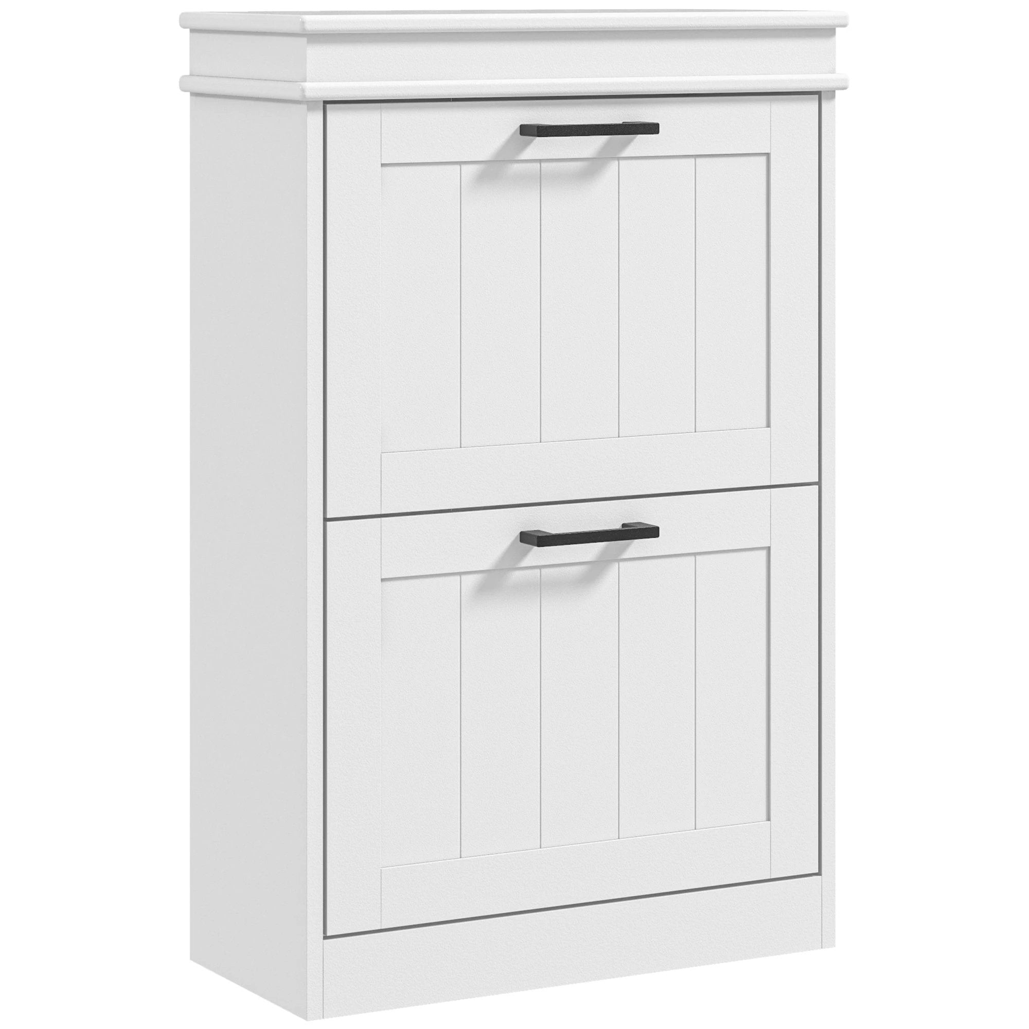 HOMCOM Slim Shoe Cabinet 2 Drawers Entryway by HOMCOM