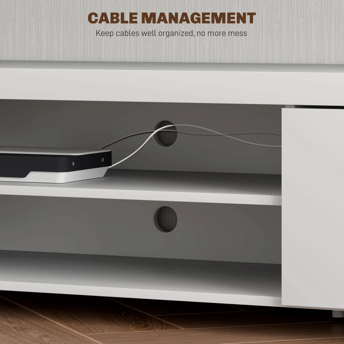 HOMCOM Modern TV Console Up To 90 Inch Storage Living Room by HOMCOM