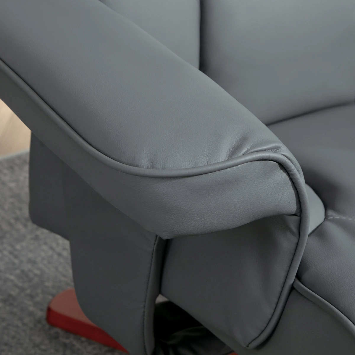 HOMCOM Reclining Armchair With Footstool For Living Room by HOMCOM