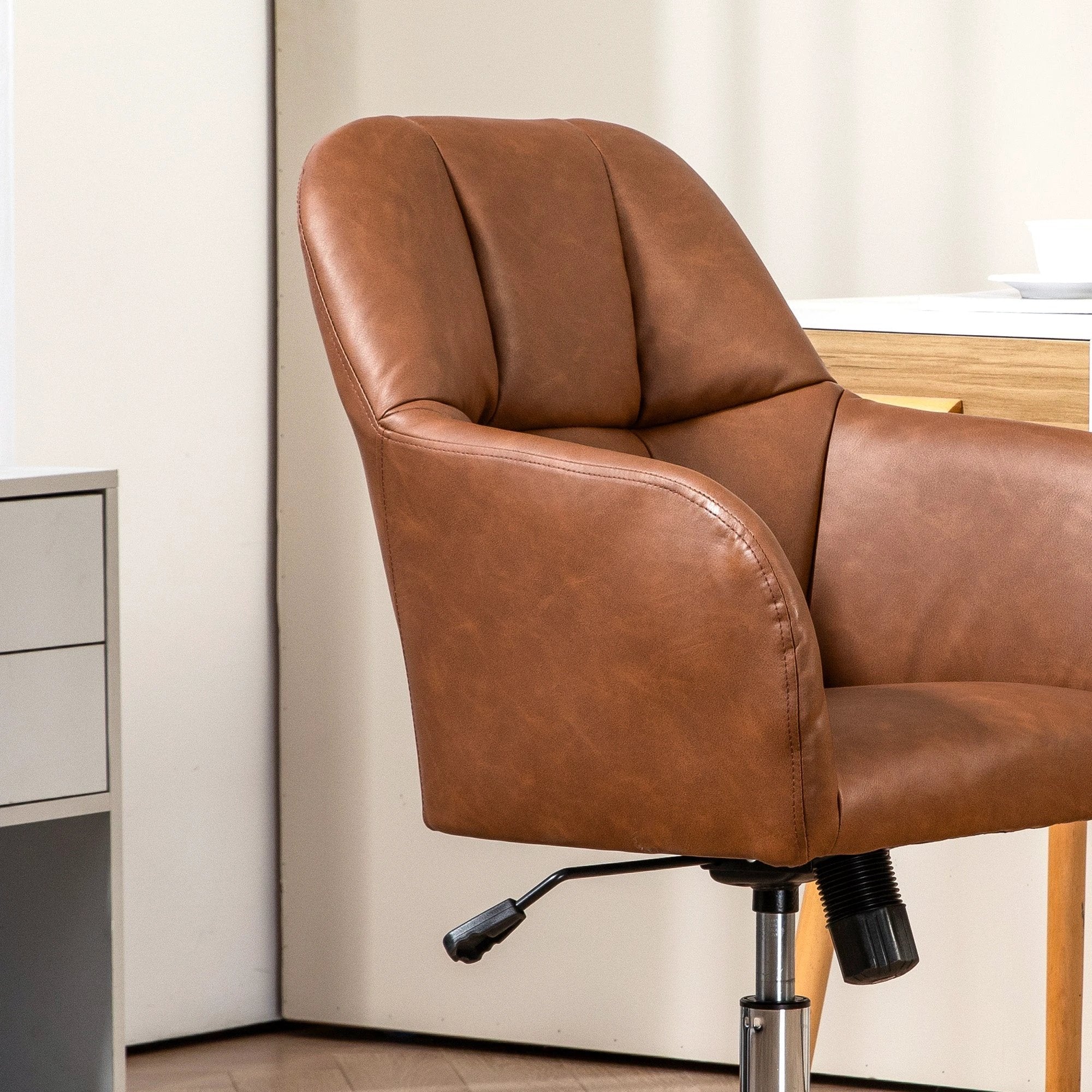 HOMCOM HOMCOM Chair 46-56cm PU Leather Tilt Office - Office Chair