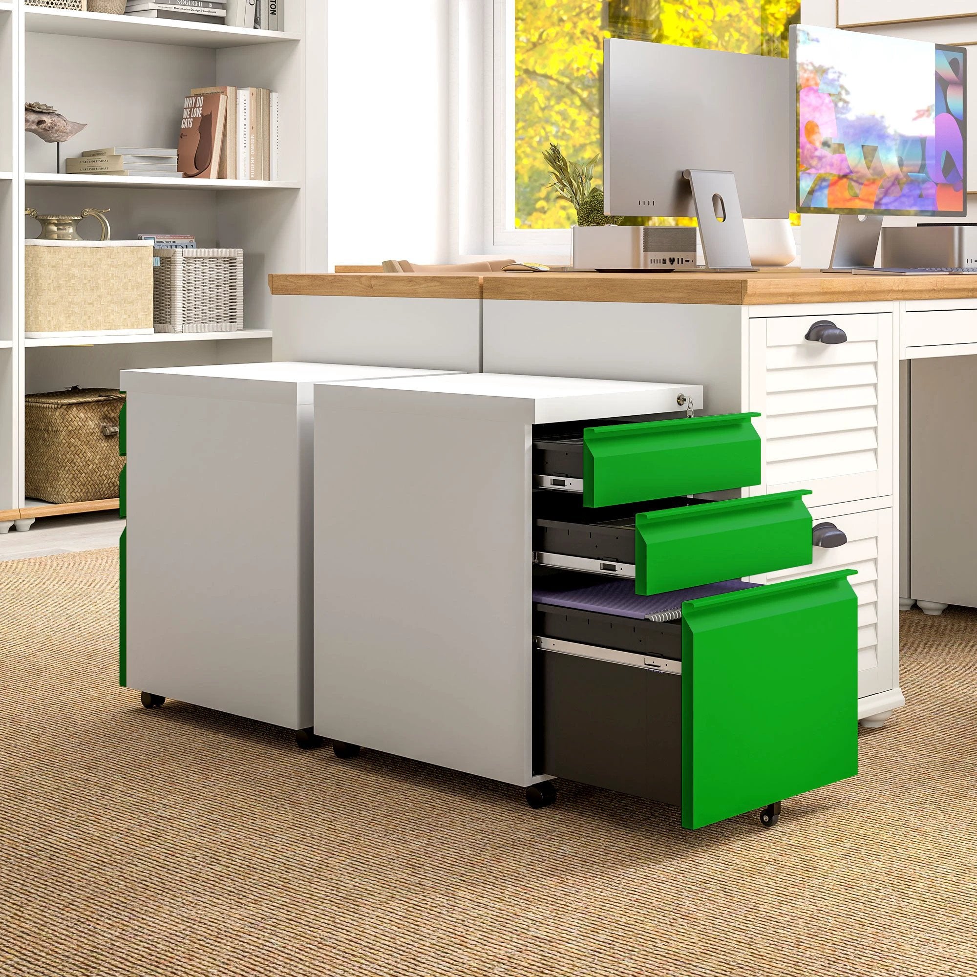 Vinsetto 3 Drawer File Cabinet Lockable Office by Vinsetto