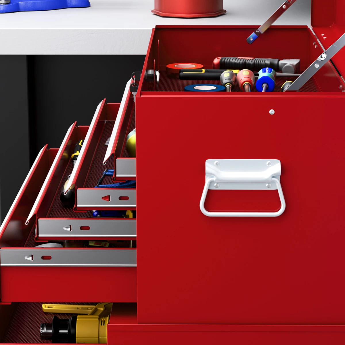 HOMCOM Tool Chest Large On Wheels For Home Garage by HOMCOM