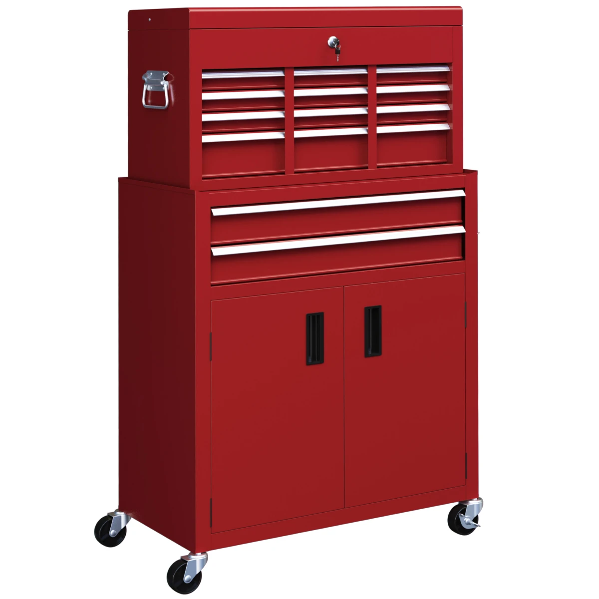 HOMCOM Tool Chest Large On Wheels For Home Garage by HOMCOM