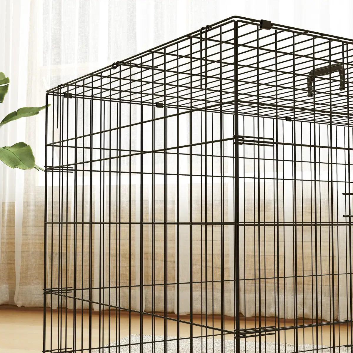 PawHut PawHut Dog Crate with 2 Doors, Tray, Soft Cushion, for Extra Small Dogs - Dog Crate