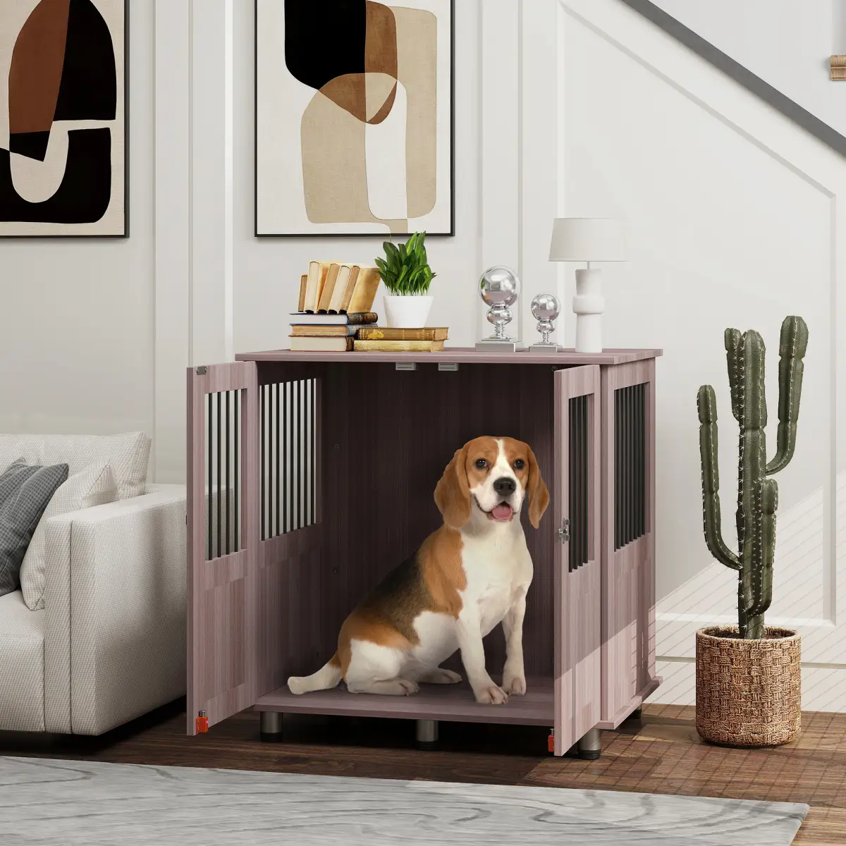 PawHut PawHut Dog Crate Kennel Cage for Small Medium Dog, Indoor End Table - Dog Crate