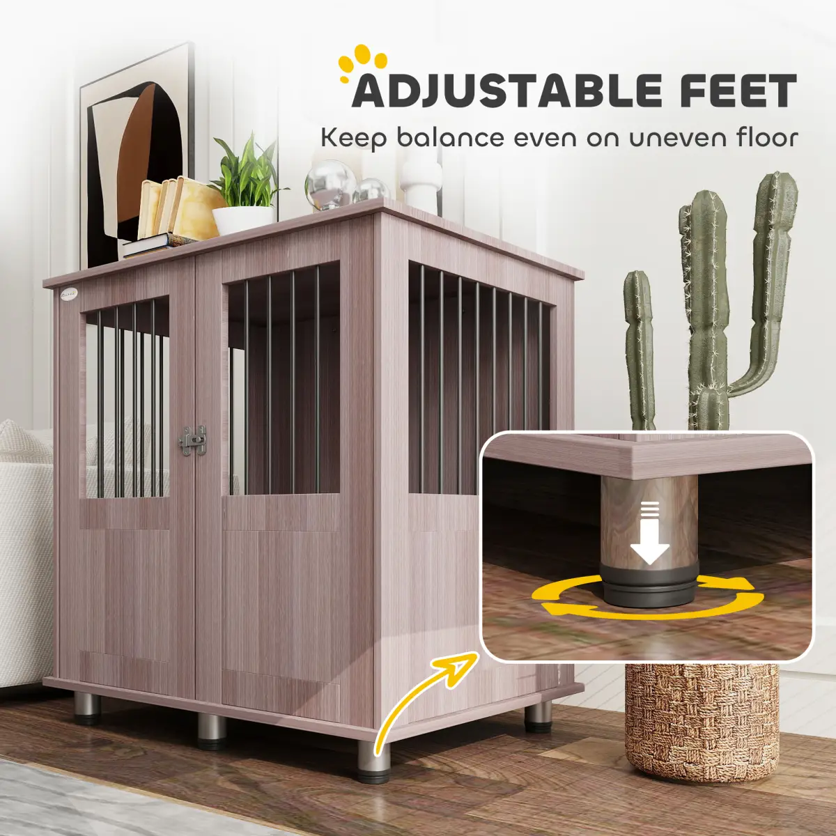 PawHut PawHut Dog Crate Kennel Cage for Small Medium Dog, Indoor End Table - Dog Crate