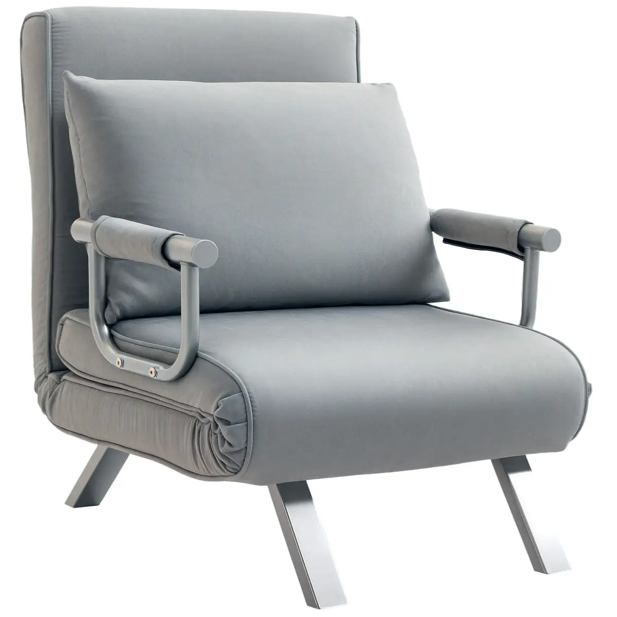 HOMCOM HOMCOM Single Folding 5 Position Convertible Sleeper Chair Bed - Sofa Bed