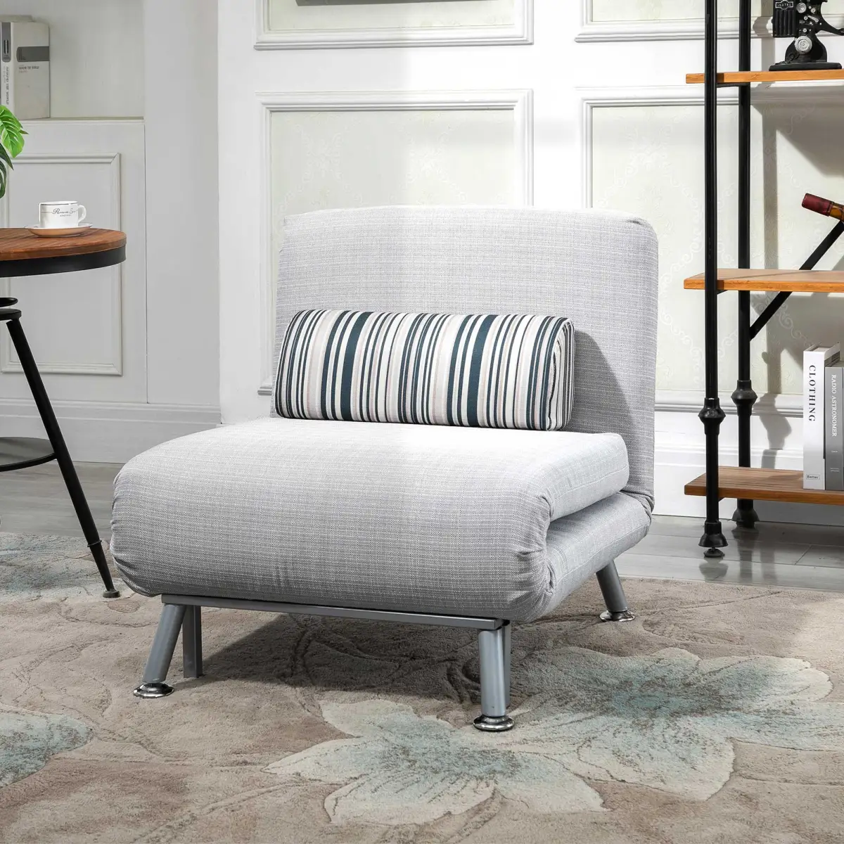 HOMCOM HOMCOM Single Folding 5 Position Convertible Sleeper Chair Bed - Sofa Bed