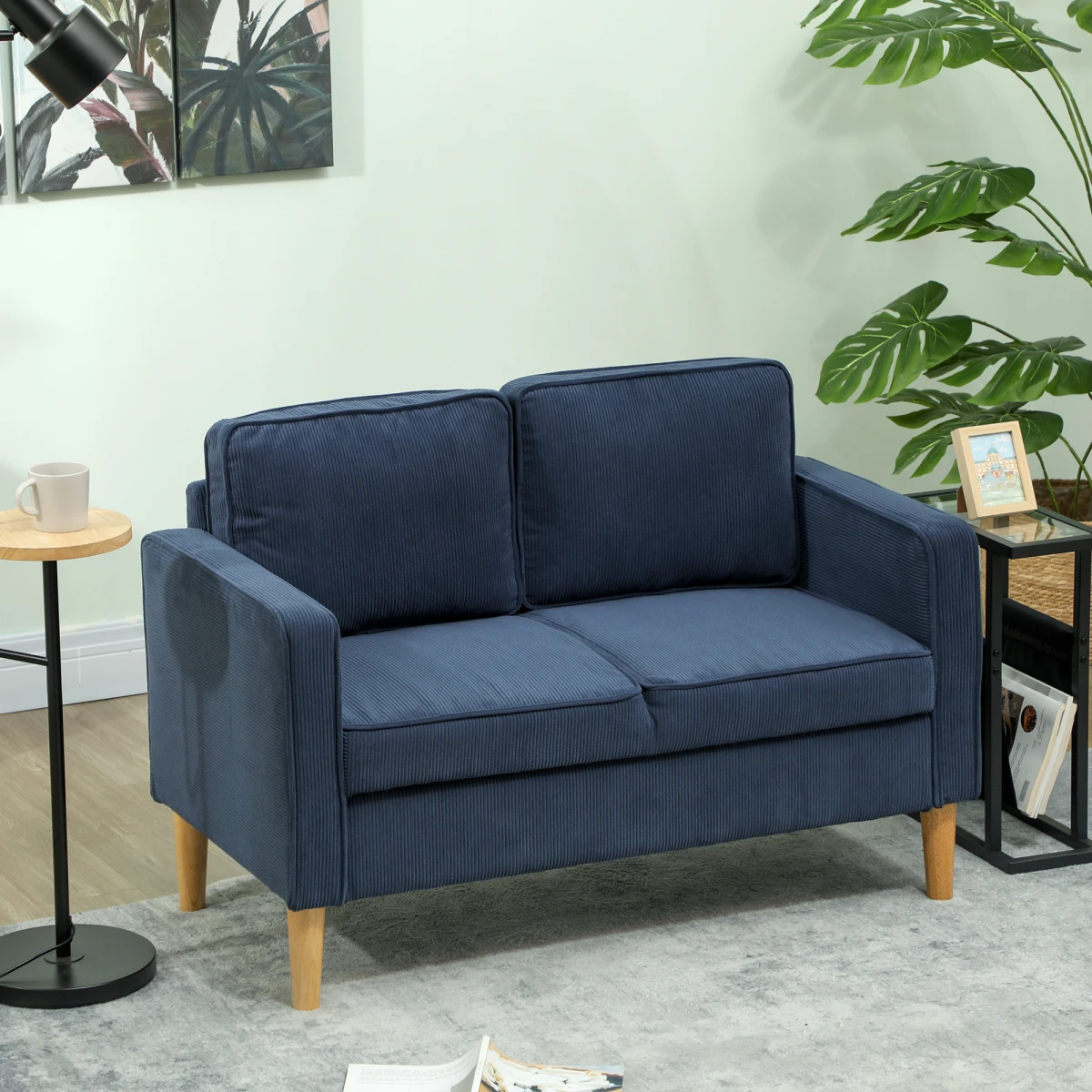 HOMCOM HOMCOM Sofa 95x46.5cm Under Seat Storage Small Spaces - Sofa