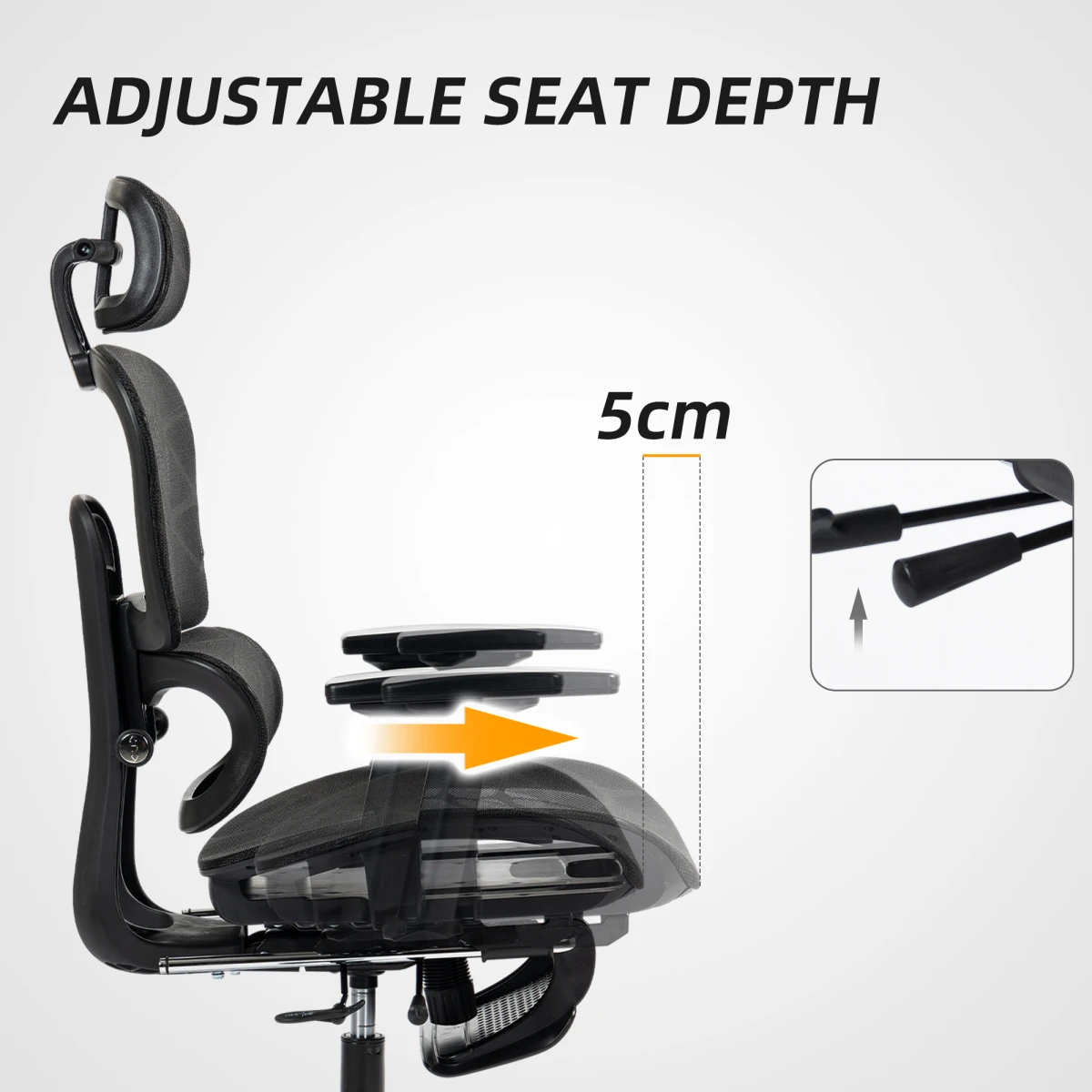 Homcom Ergonomic Office Chair Adjustable 3D Armrests Home by HOMCOM