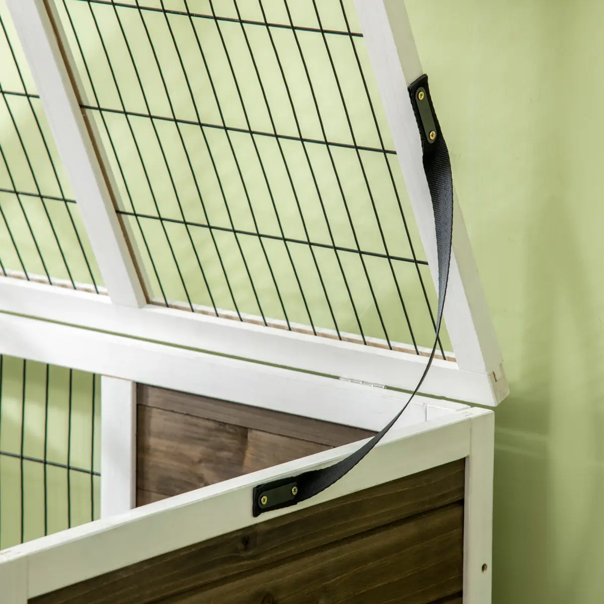 PawHut PawHut Wooden Rabbit Hutch, Small Animal House w/ Removable Tray, Openable Roof - Rabbit Hutch
