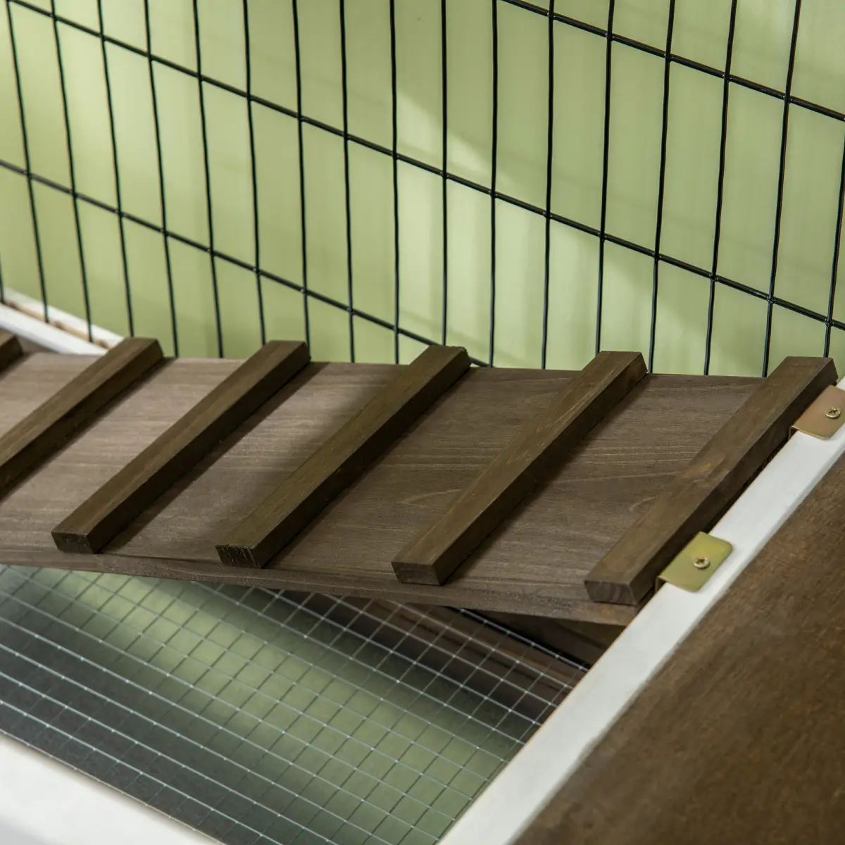PawHut PawHut Wooden Rabbit Hutch, Small Animal House w/ Removable Tray, Openable Roof - Rabbit Hutch