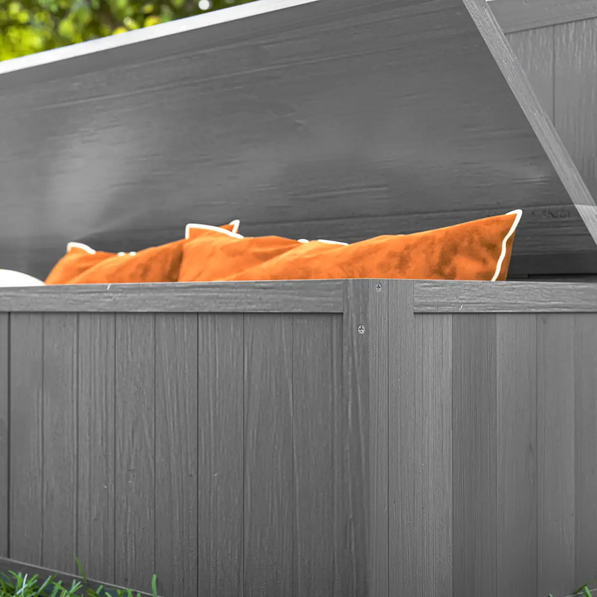 Outsunny Outsunny Wood Storage Bench for Patio, Outdoor Garden Seating - Garden Chairs