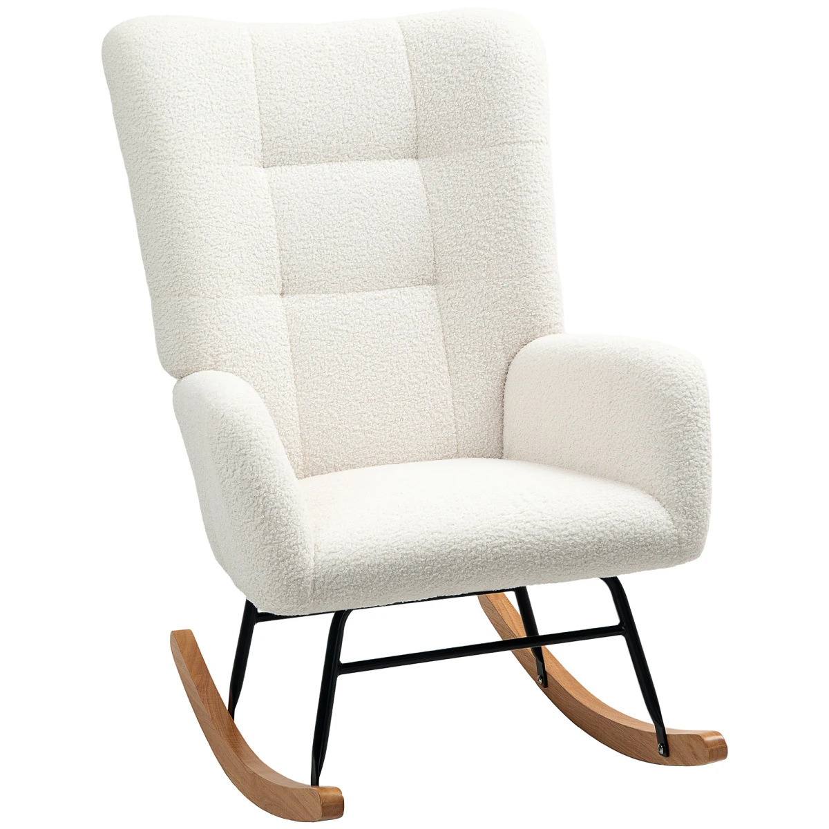 Comfy Rocking Chair Standard Teddy Fleece Home by HOMCOM