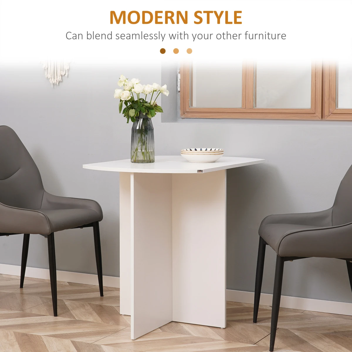 Premium Oak Folding Dining Table Compact Oval 4 Person Space Saving Extendable for Small Kitchens by HOMCOM