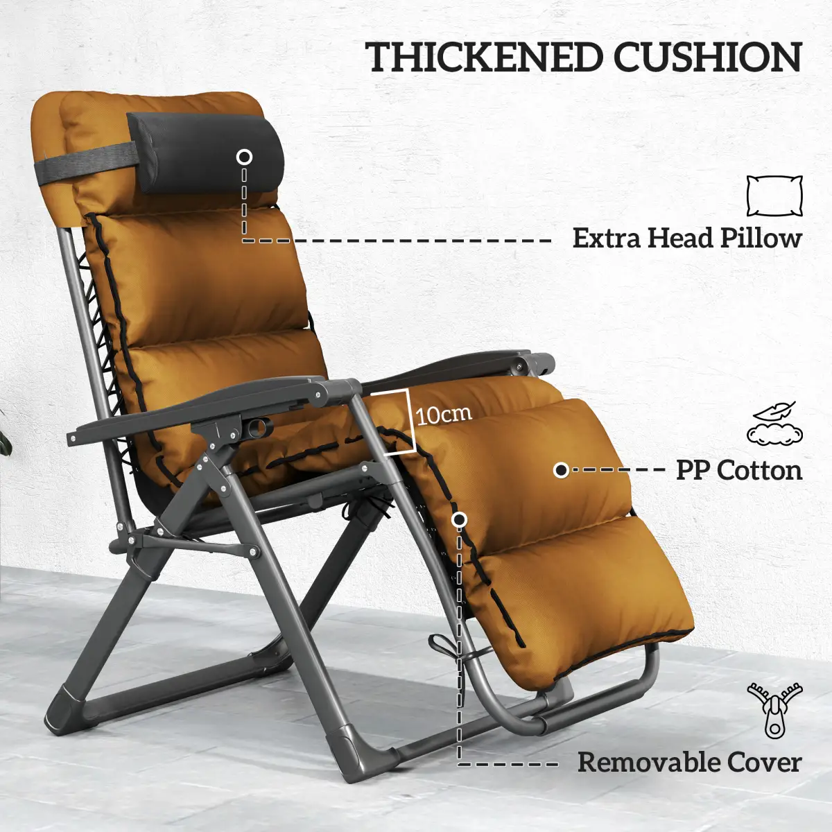 Outsunny Comfort Lounger Set - Adjustable Recline, Cushioned Seating, Portable Design - Sun Lounger
