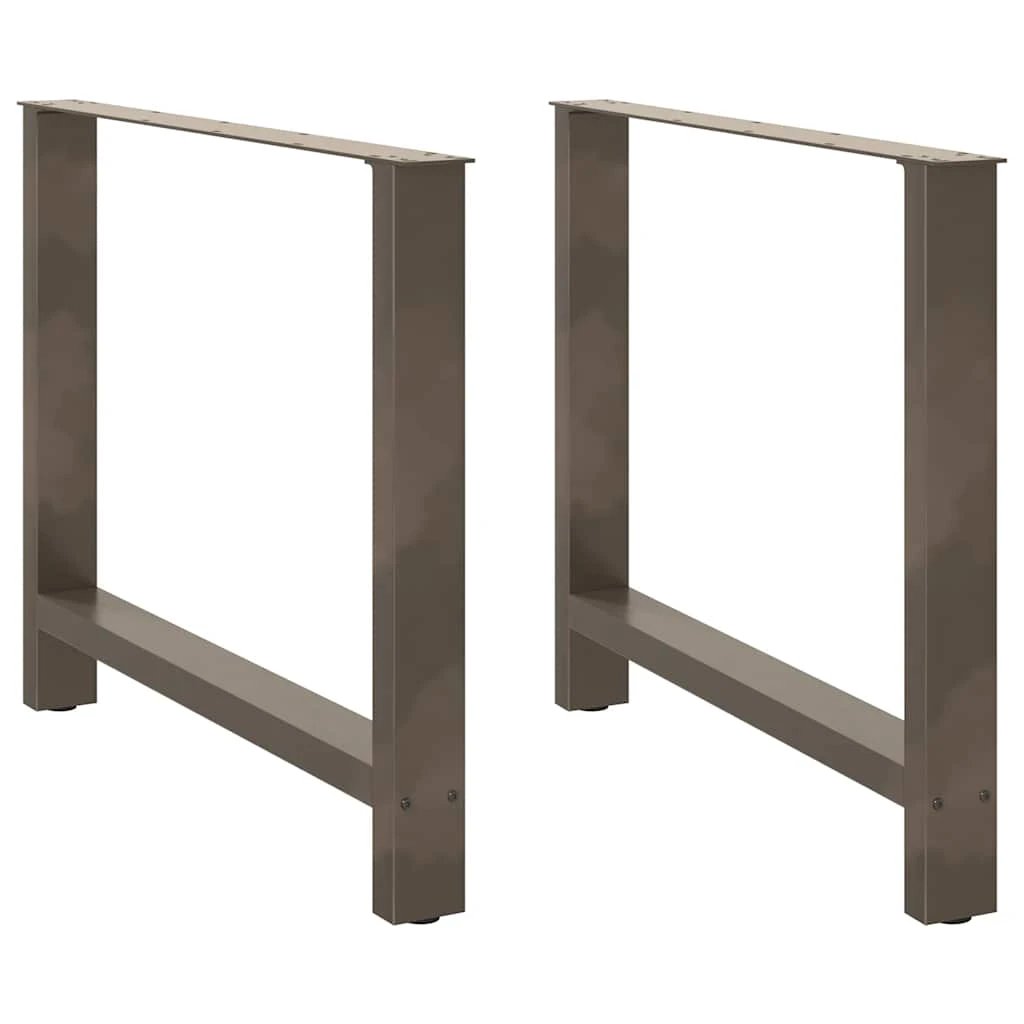 vidaXL vidaXL Coffee Table Legs Natural Steel 2 pcs 90x(72-73) cm Steel - Coffee Table