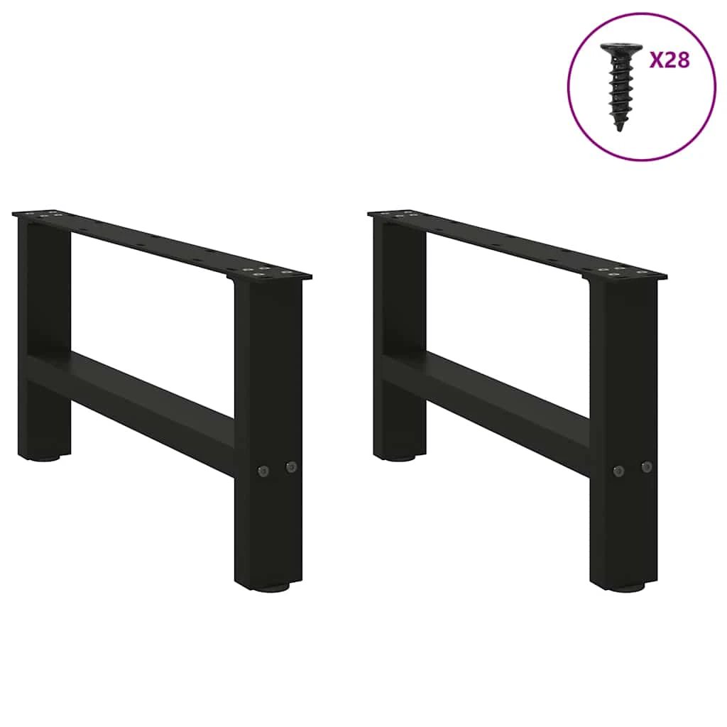 VidaXL Coffee Table Legs 70x31 cm Powder Coated Steel for DIY Furniture Projects by vidaXL