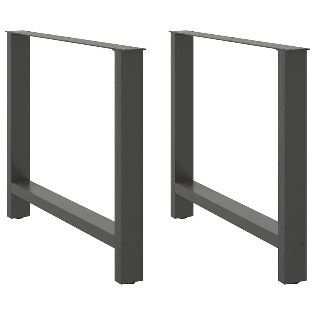 VidaXL Coffee Table Legs 100x72-73 cm Powder Coated Steel Sturdy Anthracite For DIY Tables by vidaXL