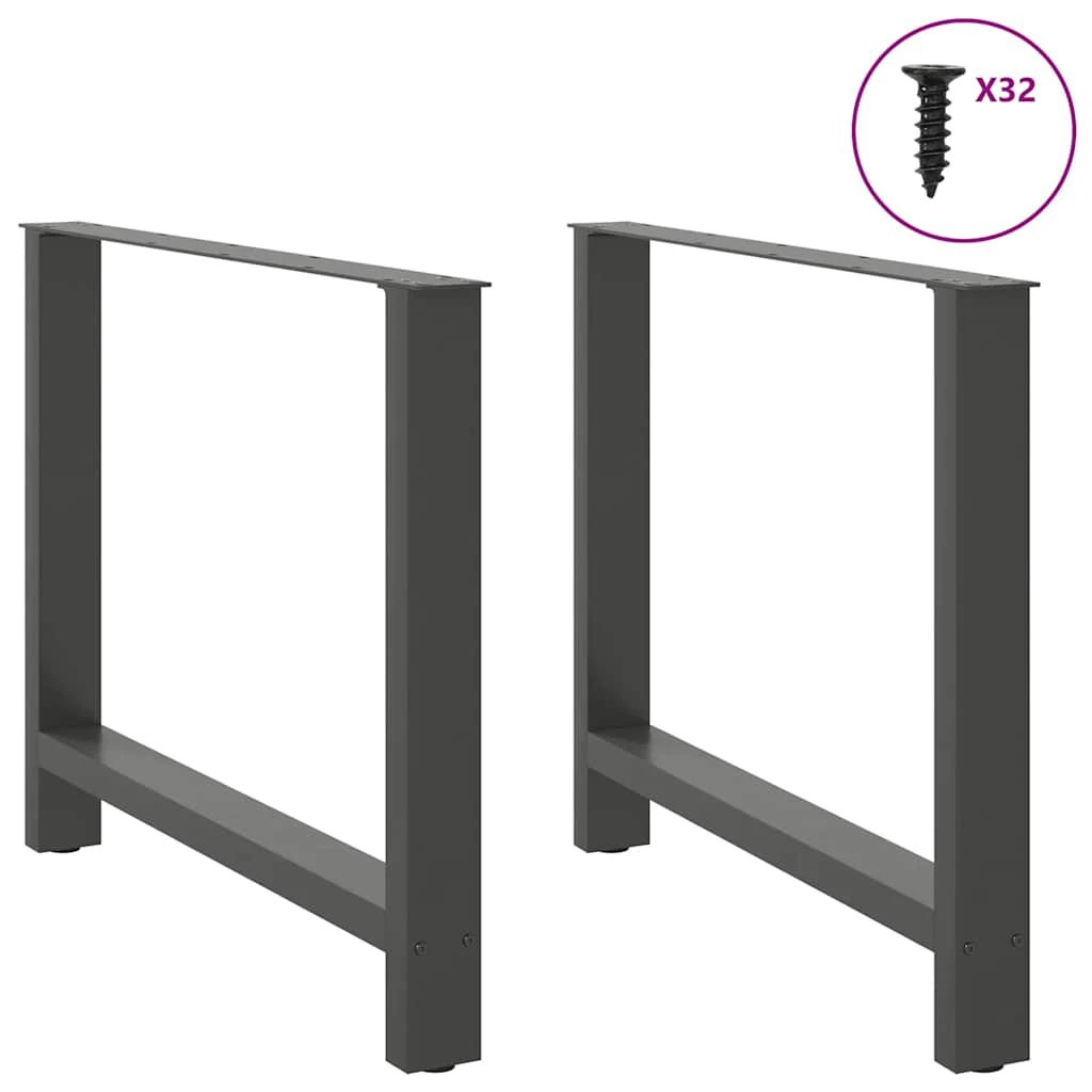 vidaXL VidaXL Coffee Table Legs 100x72-73 cm Powder Coated Steel Sturdy Anthracite For DIY Tables - Coffee Table