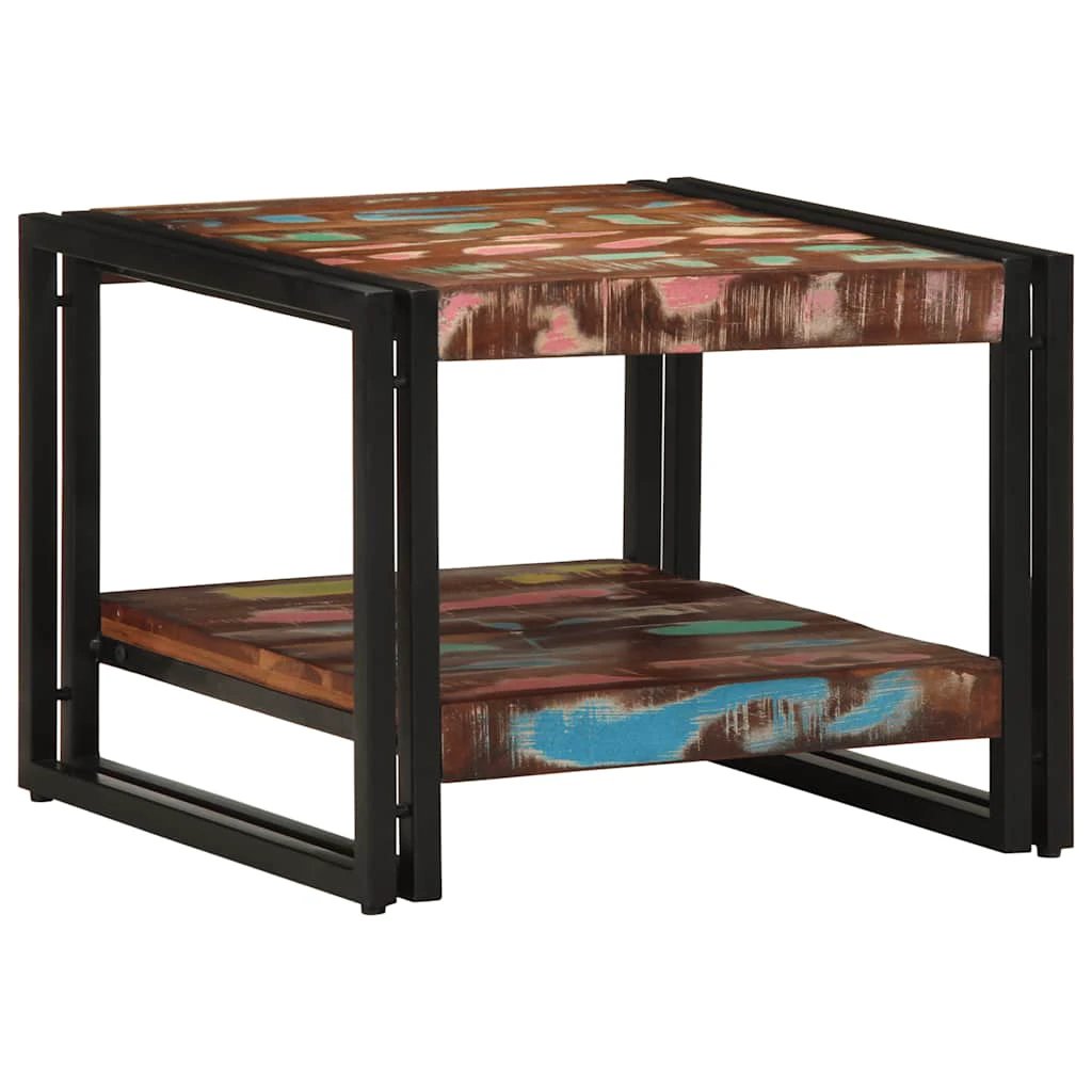 VidaXL Coffee Table 50x50x38 Cm Multicolour Reclaimed Wood Living Room Decor For Homes by vidaXL