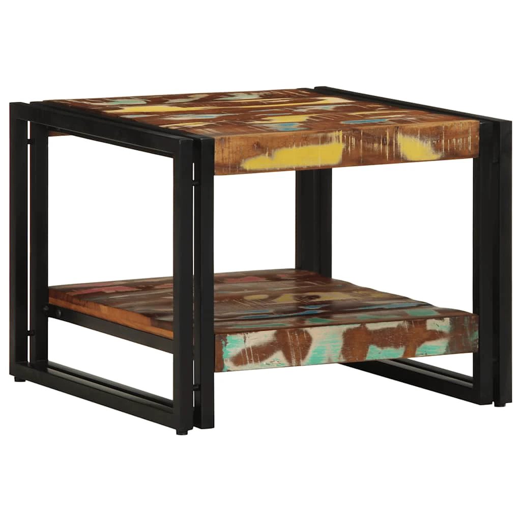 VidaXL Coffee Table 50x50x38 Cm Multicolour Reclaimed Wood Living Room Decor For Homes by vidaXL