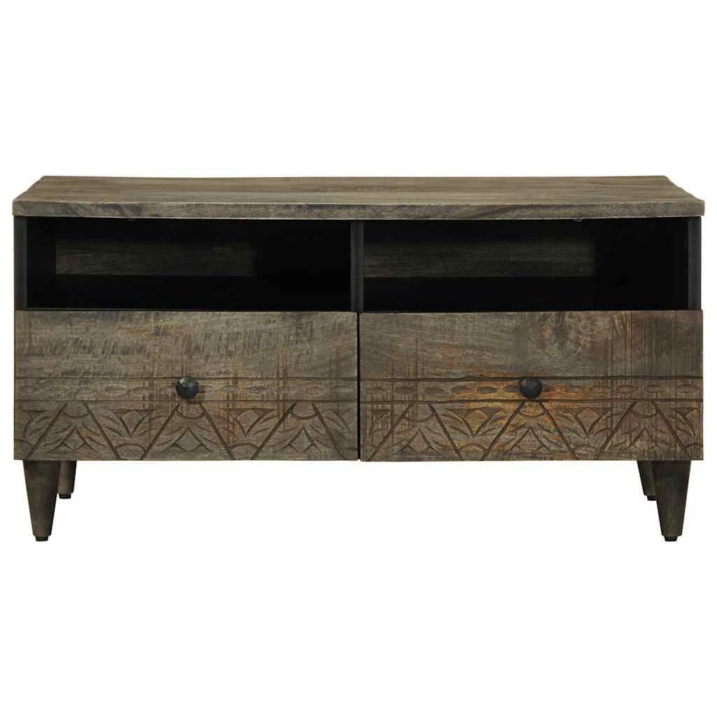 VidaXL Coffee Table 80x54x40 cm Solid Mango Wood with Rustic Finish for Living Room Decor by vidaXL