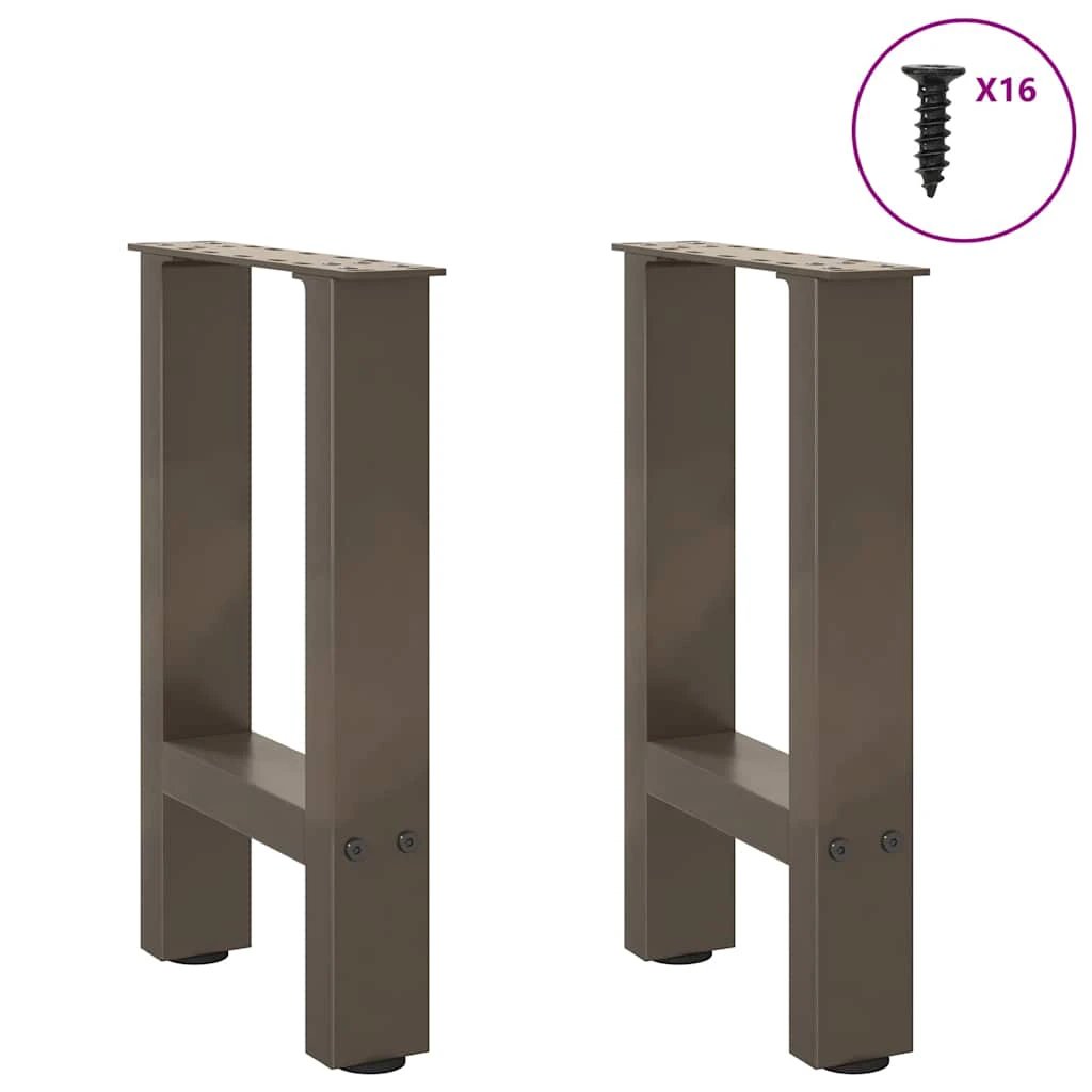 vidaXL Coffee Table Legs 28x42-43 cm Powder-Coated Steel With Square Support For DIY Tables by vidaXL