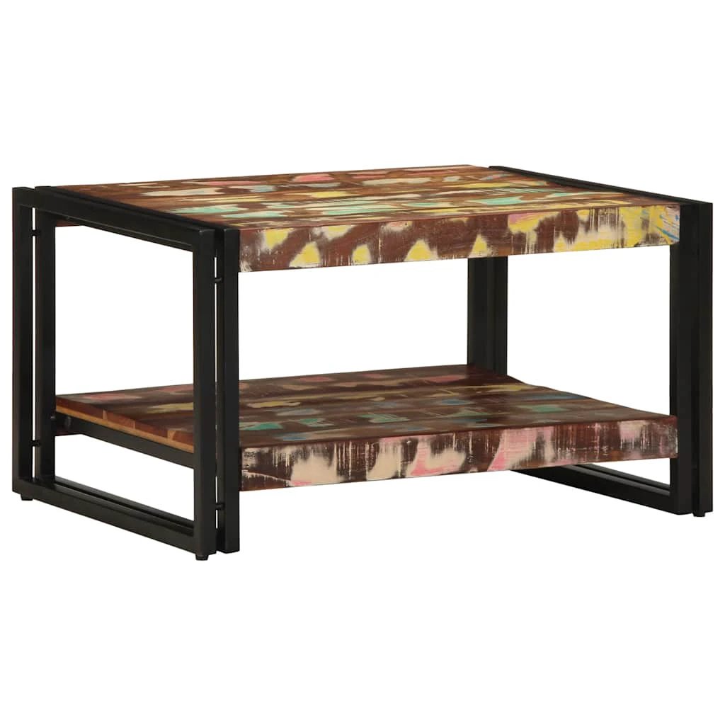vidaXL vidaXL Coffee Table 70x50x38 cm Solid Reclaimed Wood Multicolour Living Room Decor - Coffee Table