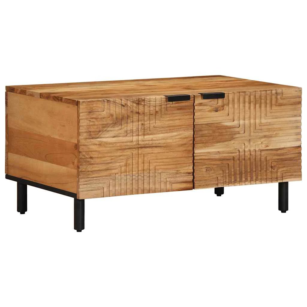 vidaXL vidaXL Coffee Table 80x50x40 cm Solid Acacia Wood With Natural Grain Living Room Decor - Coffee Table