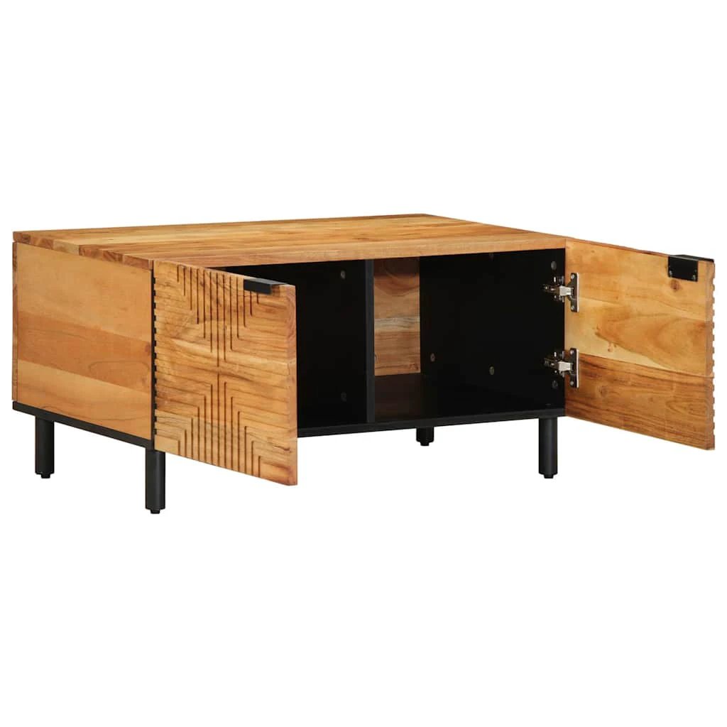 vidaXL vidaXL Coffee Table 80x50x40 cm Solid Acacia Wood With Natural Grain Living Room Decor - Coffee Table
