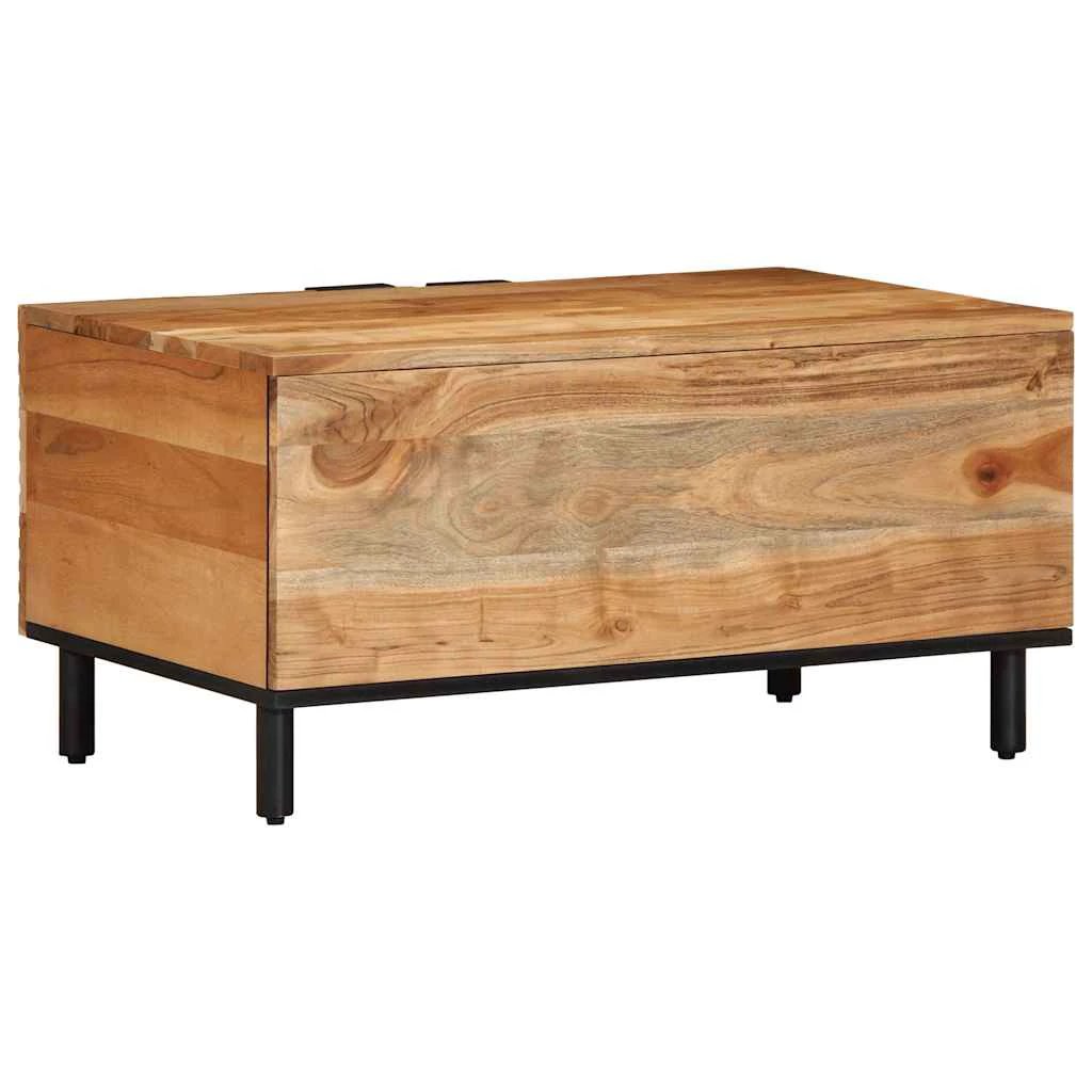vidaXL vidaXL Coffee Table 80x50x40 cm Solid Acacia Wood With Natural Grain Living Room Decor - Coffee Table